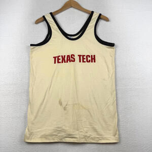 True Vintage Artex 1970s XL Texas Tech Tank top Shirt Made in USA Single Stitch